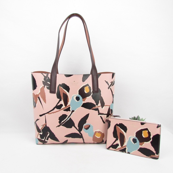 Kate Spade New York Arch Paper Rose Reversible Tote Bag - Picture 2 of 11